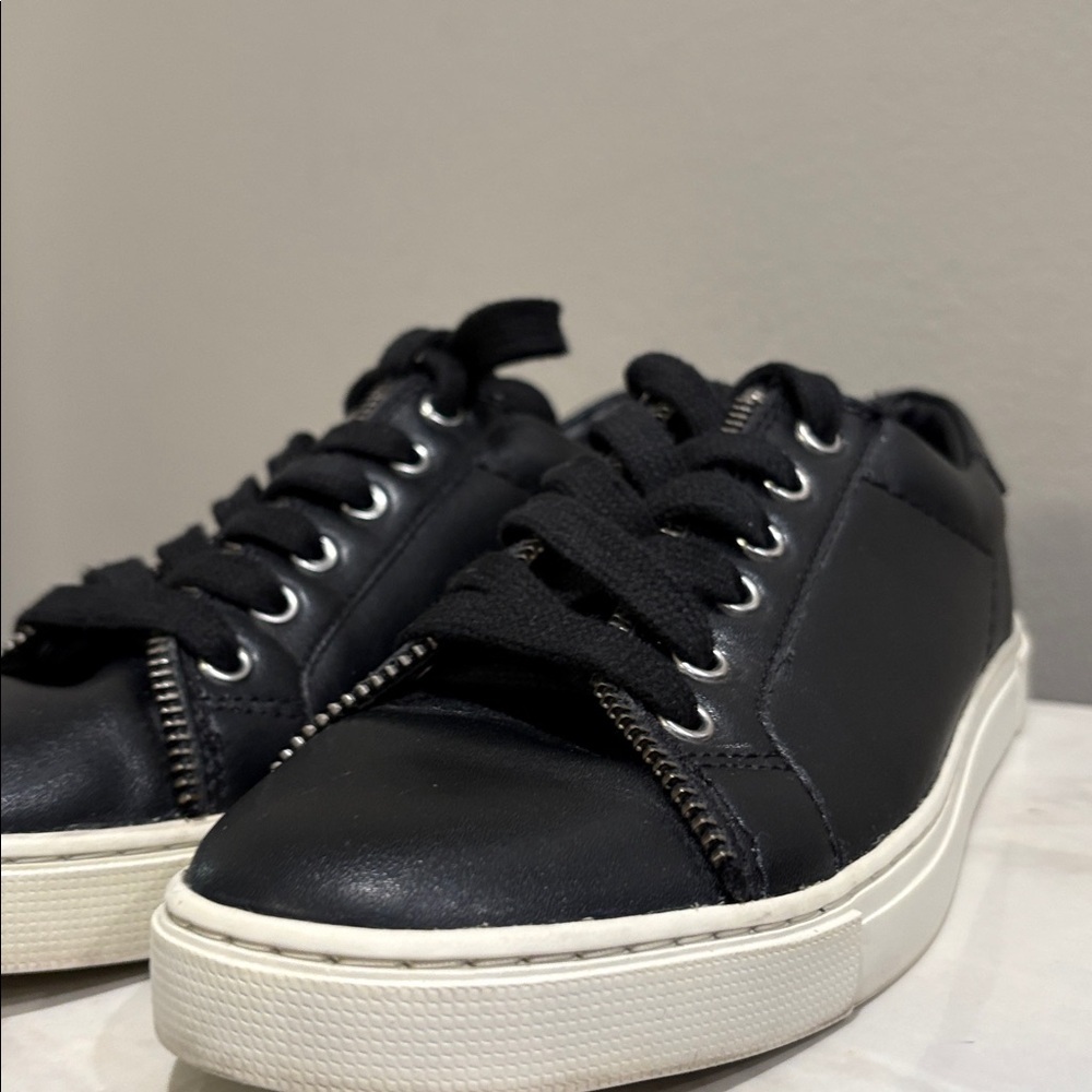 Frye Black Leather Sneakers Size 6 - Picture 6 of 11